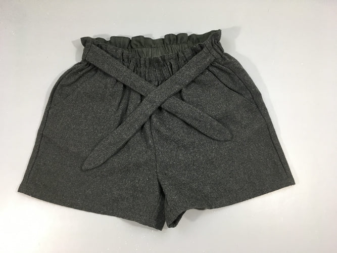 Short chino gris irisé argenté 35 %Laine, moins cher chez Petit Kiwi