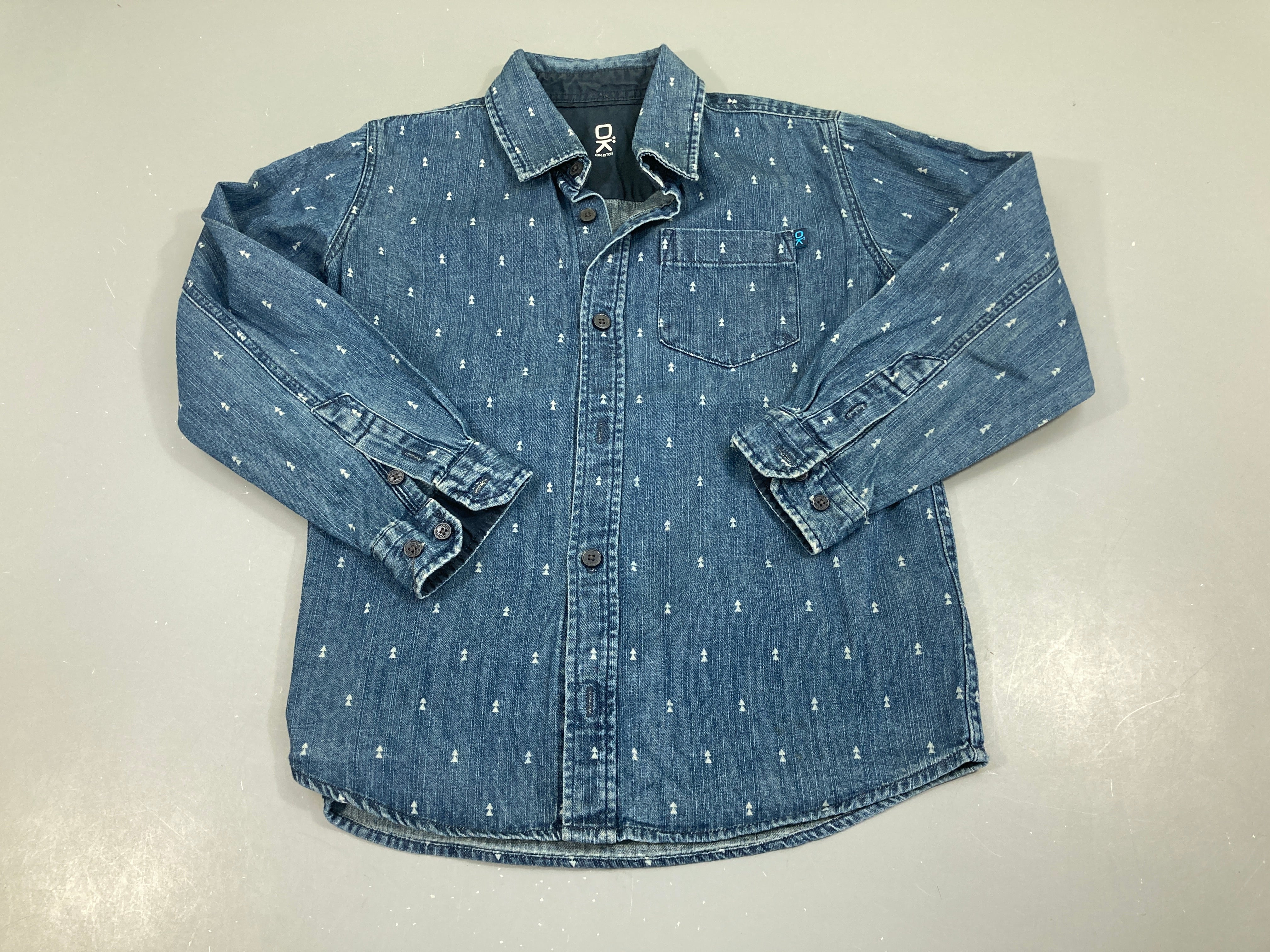 Chemise m.l denim triangles