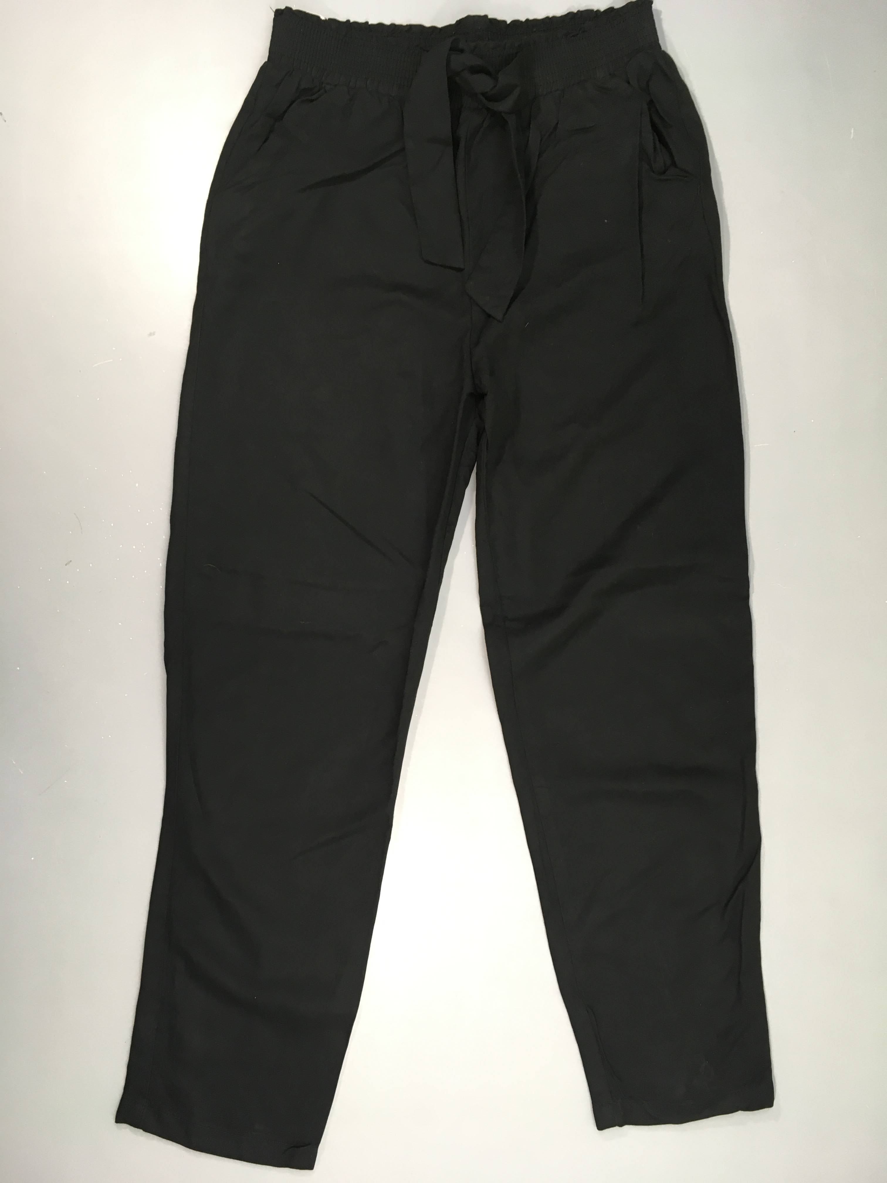 Pantalon fluide noir taille élastique