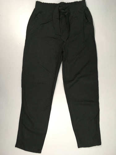 Pantalon fluide noir taille élastique, moins cher chez Petit Kiwi