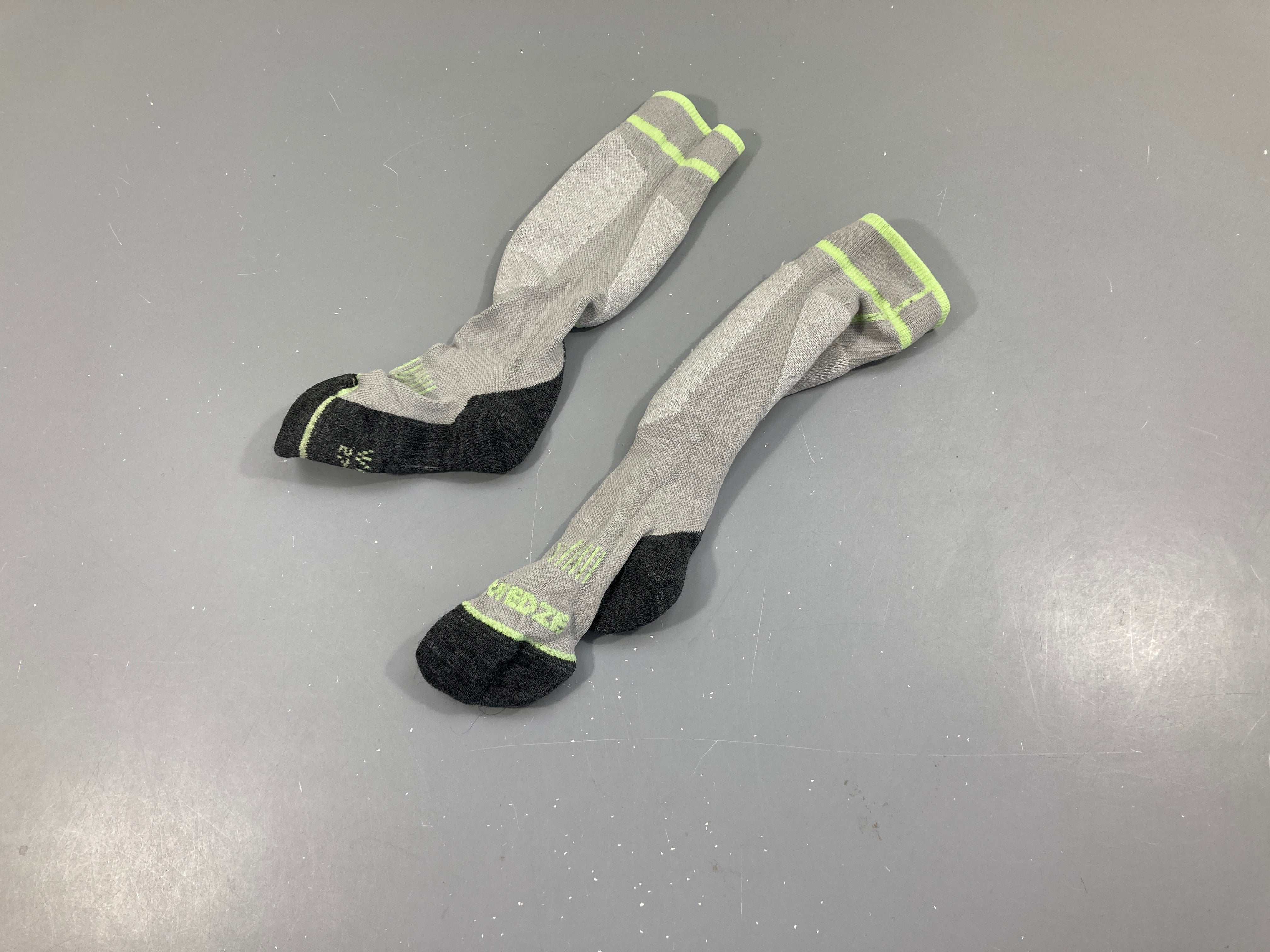 Chaussettes de ski gris/jaune wedze, 27-30