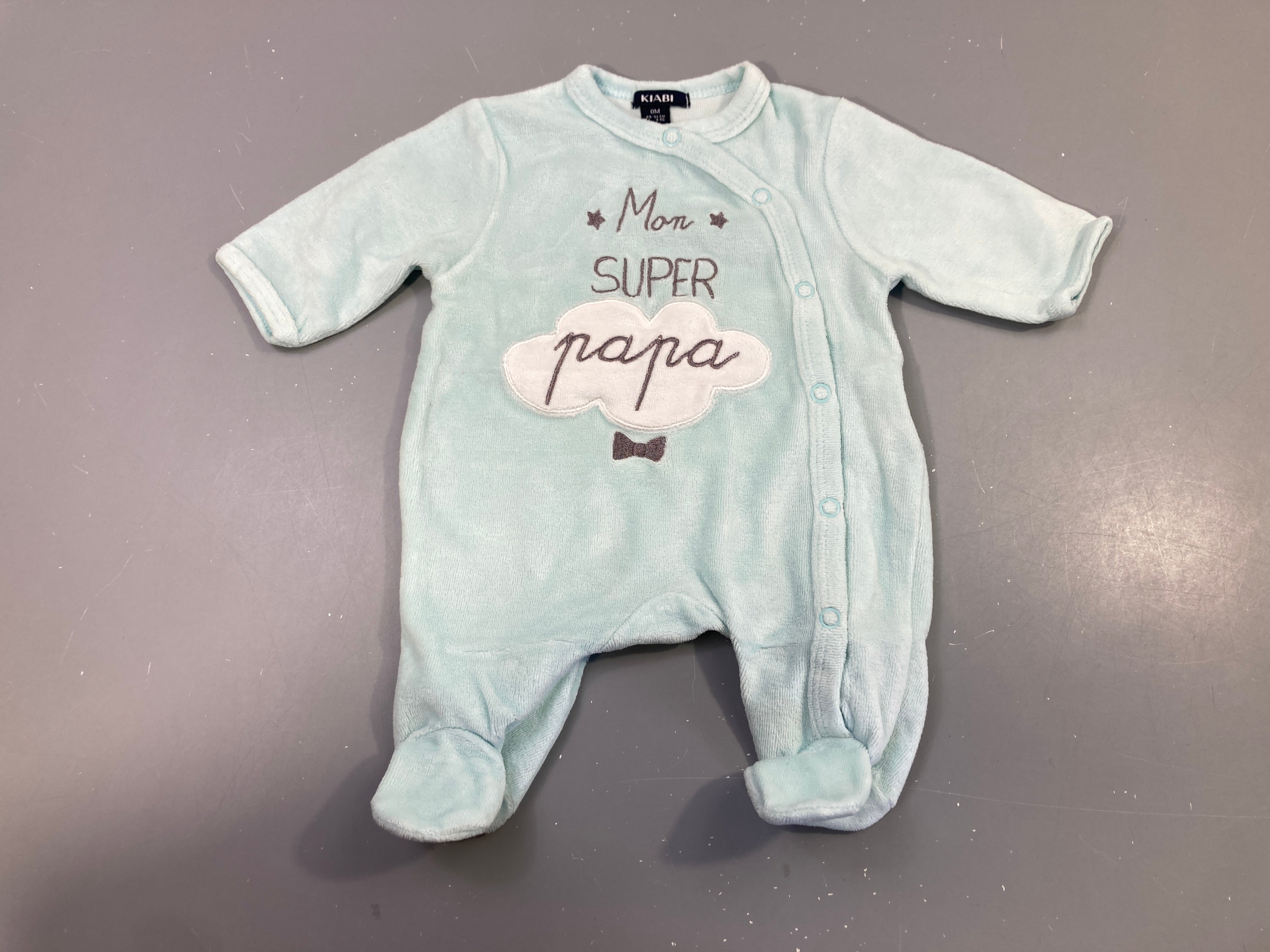 Pyjama velours bleu clair 