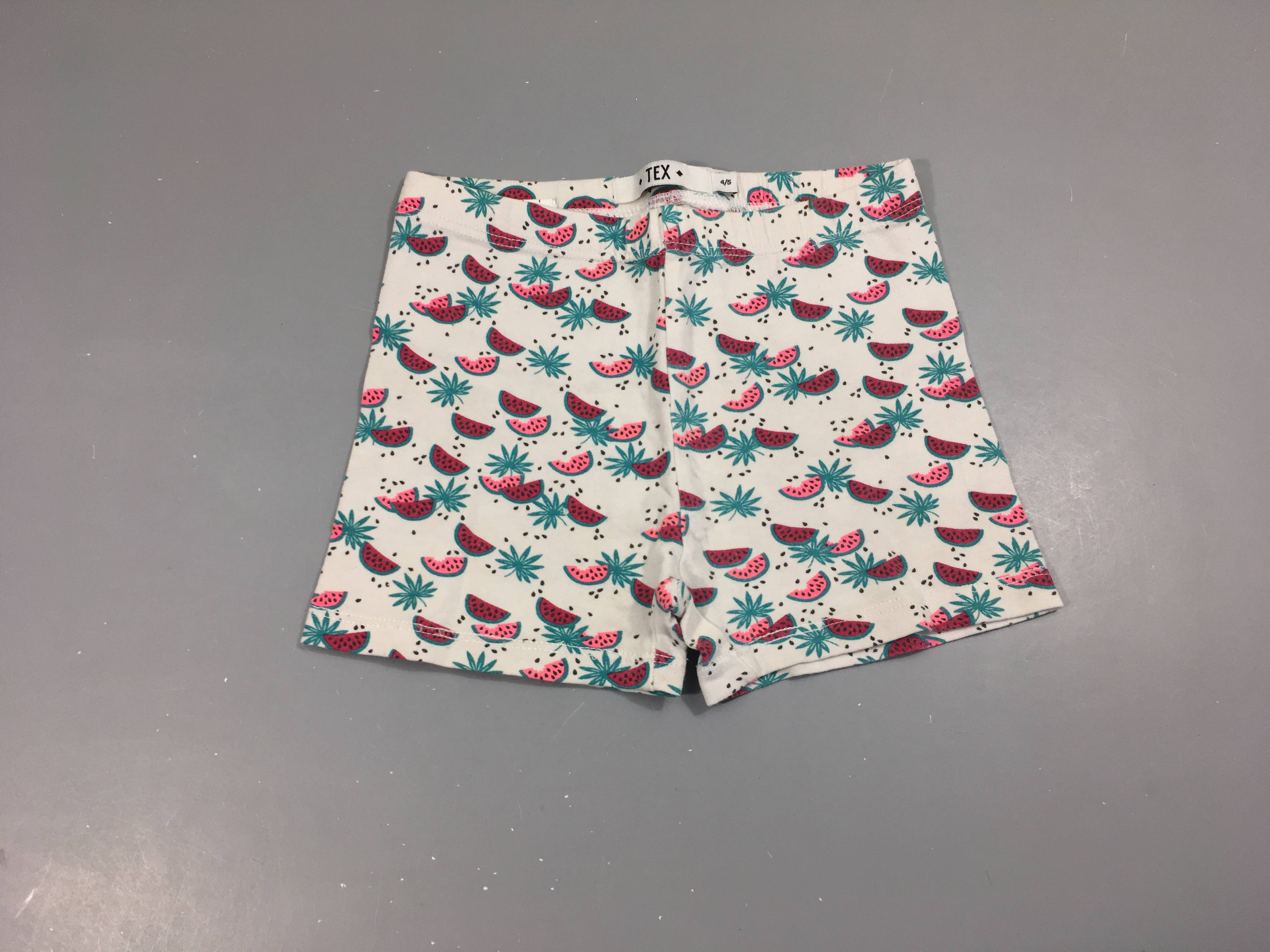 Short jersey blanc pastèques