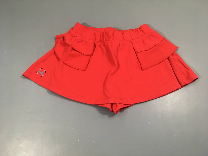 Jupe short molleton rouge, moins cher chez Petit Kiwi