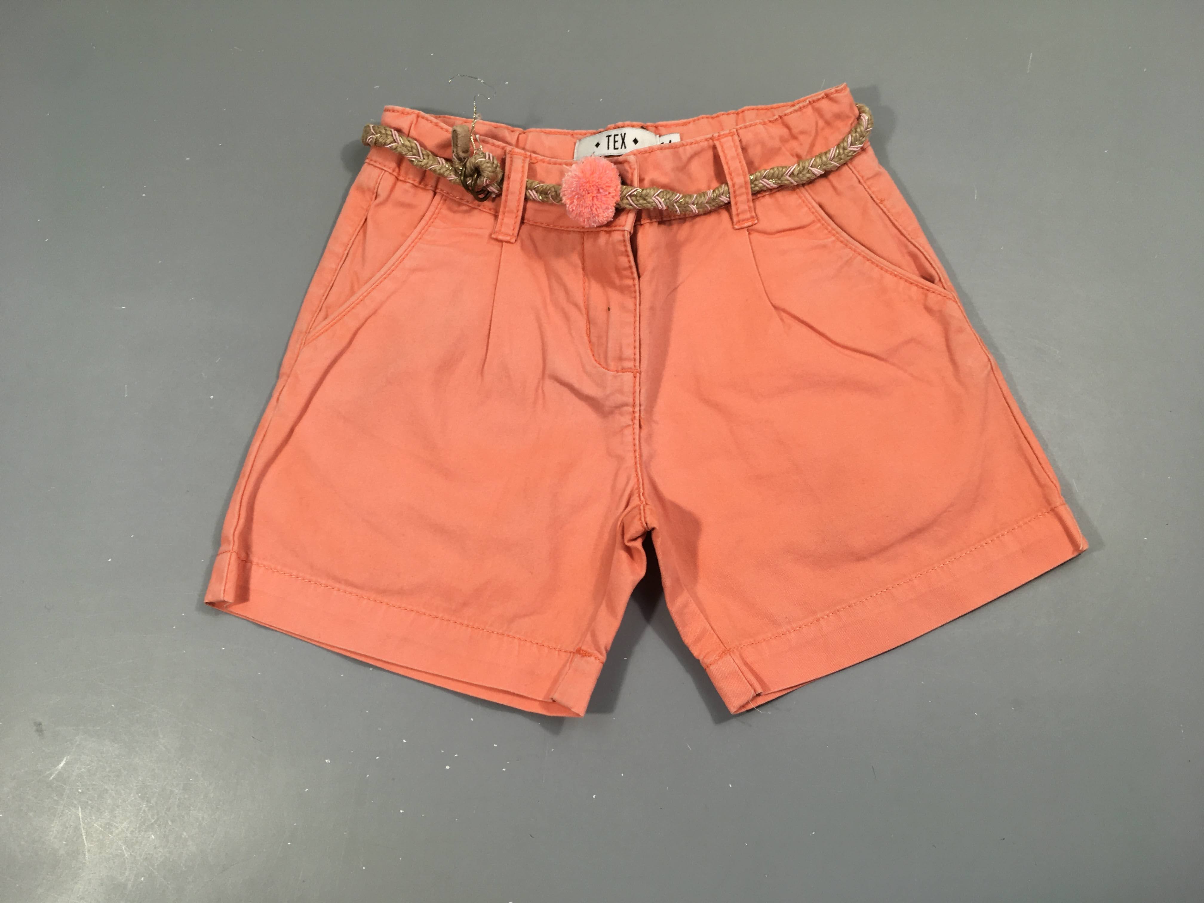 Short chino saumon ceinture, arrière un peu usé