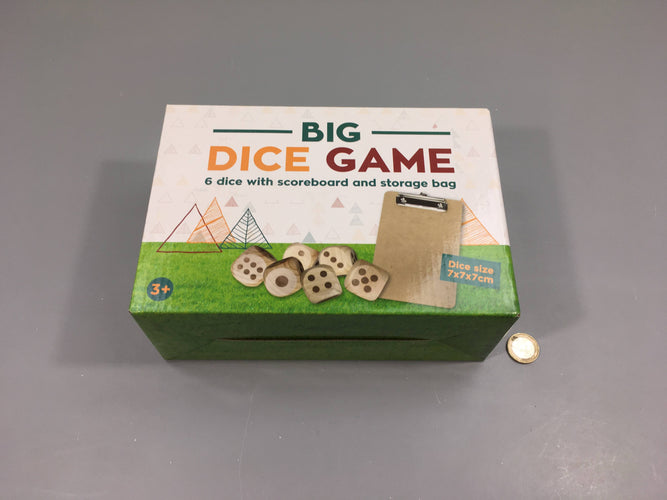 Jeu de dés géants en bois, 3+, moins cher chez Petit Kiwi