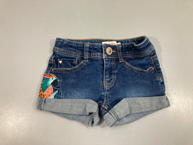 Short en jean à revers Peroquet, moins cher chez Petit Kiwi