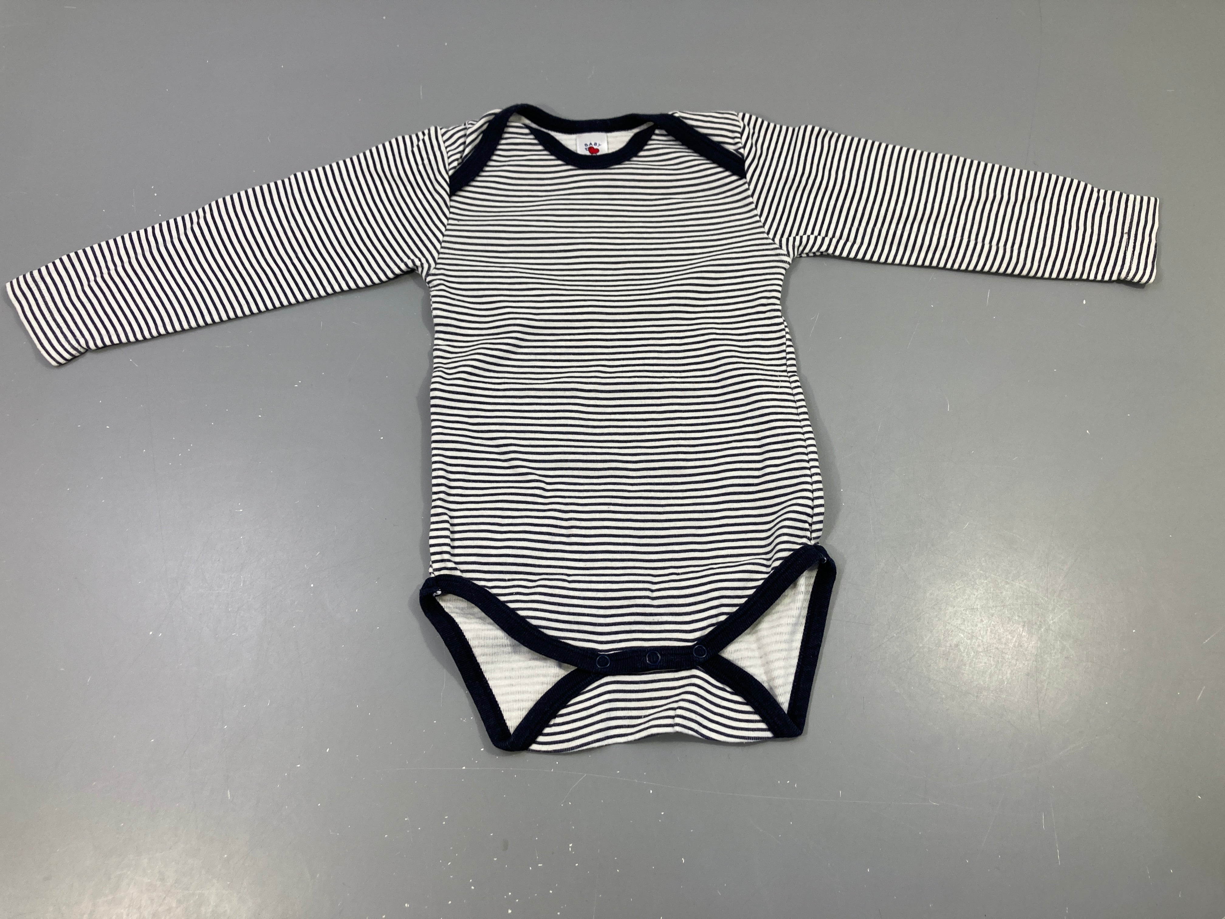 Body m.l blanc rayé bleu marine