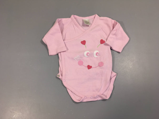 Body m.l rose pâle Fifi coeur, moins cher chez Petit Kiwi