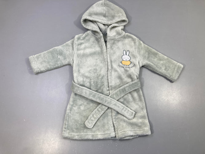 Peignoir velours gris clair Miffy (TU), moins cher chez Petit Kiwi