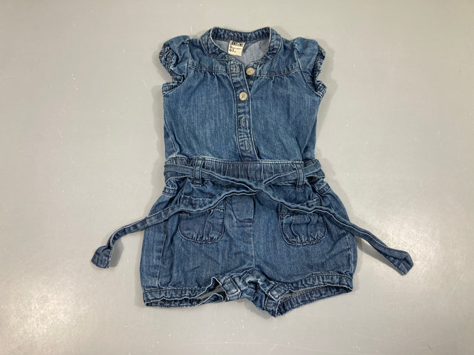 Combishort denim, moins cher chez Petit Kiwi