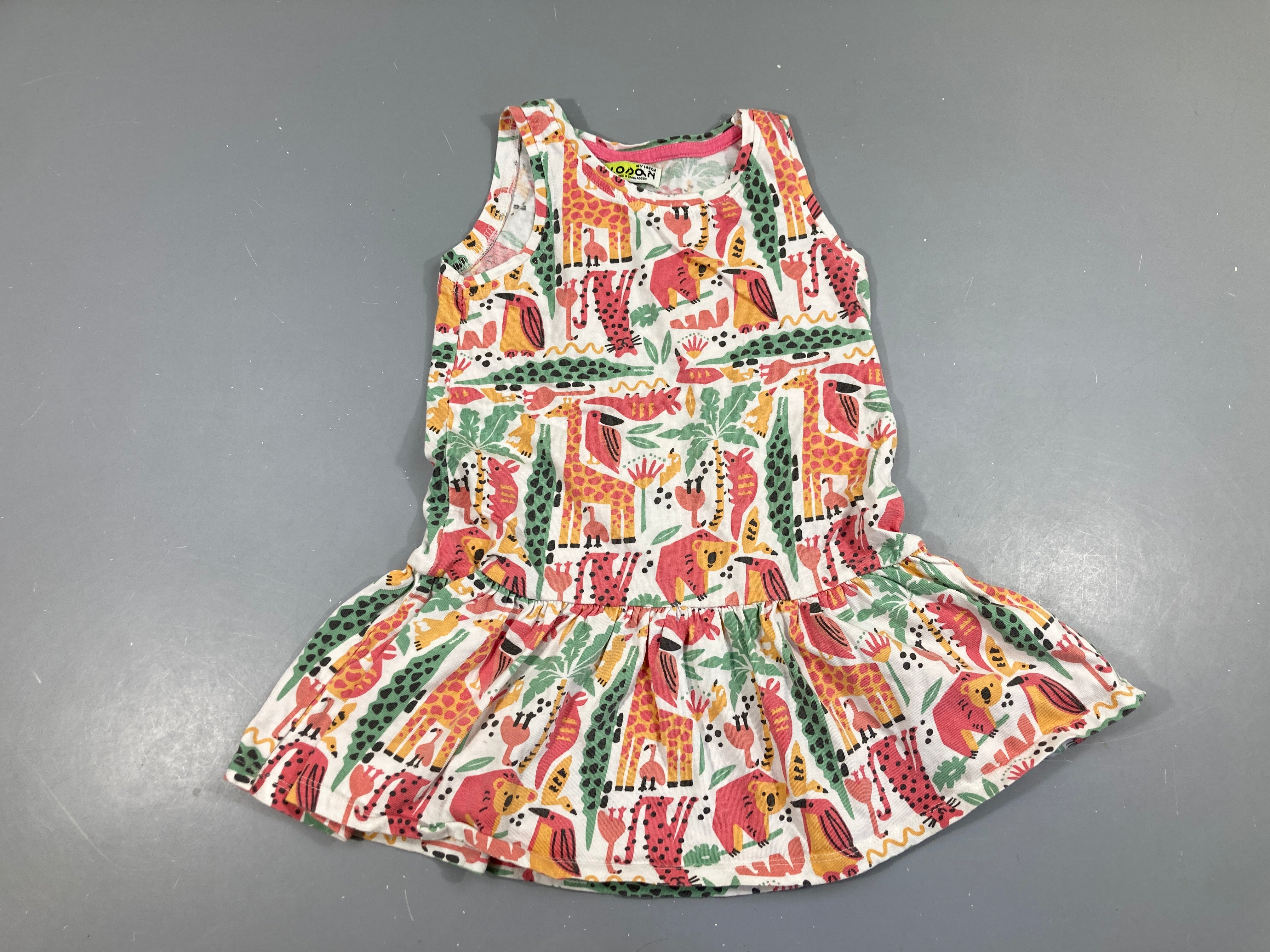 Robe s.m jersey blanc aniamux rose