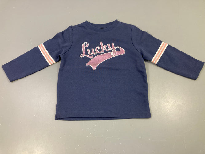 Sweat bleu marine "Lucky", moins cher chez Petit Kiwi