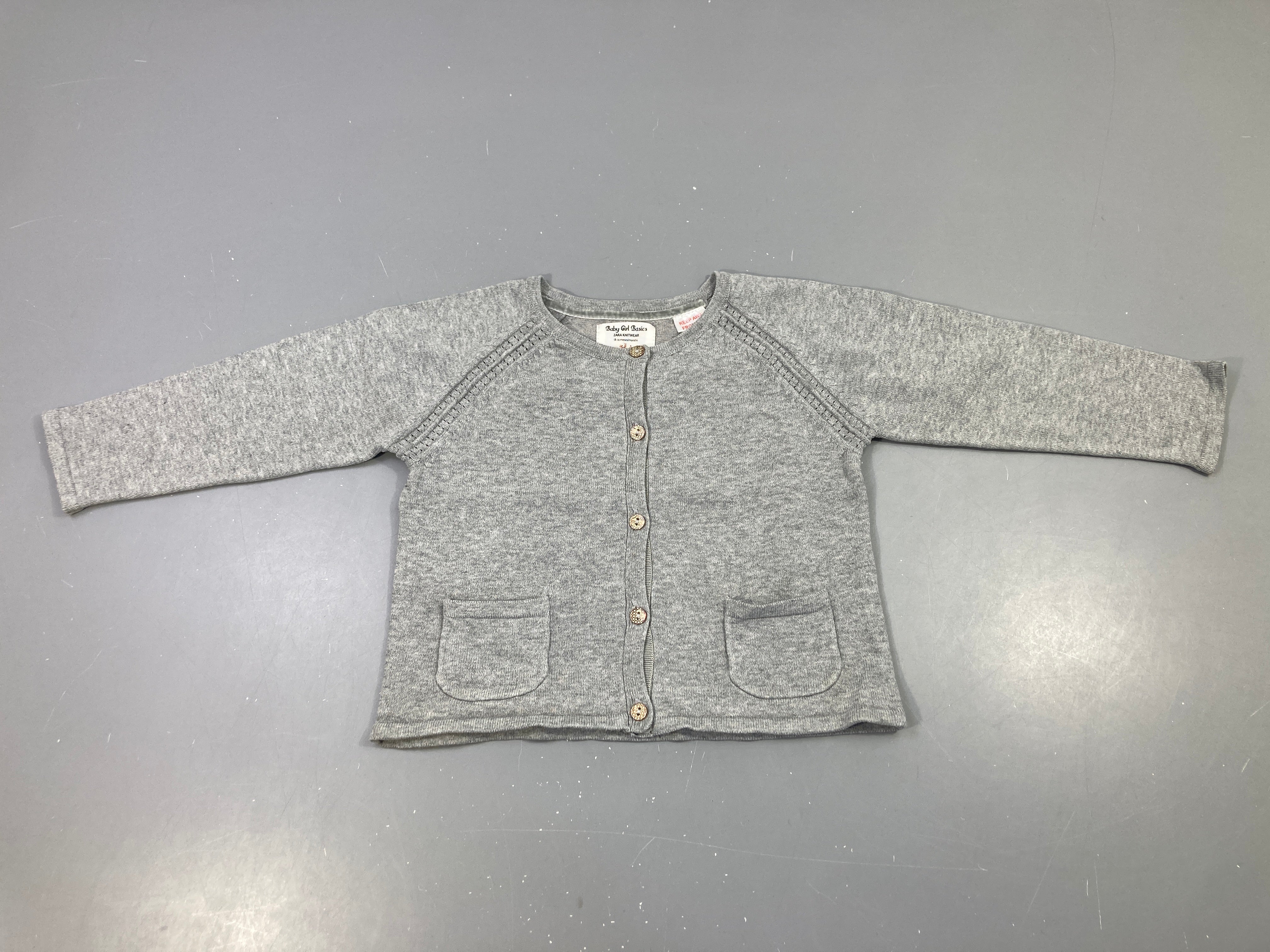 Gilet gris chiné boutons dorés