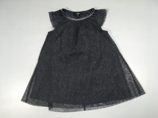 Robe m.c tulle grs foncé irisé, moins cher chez Petit Kiwi