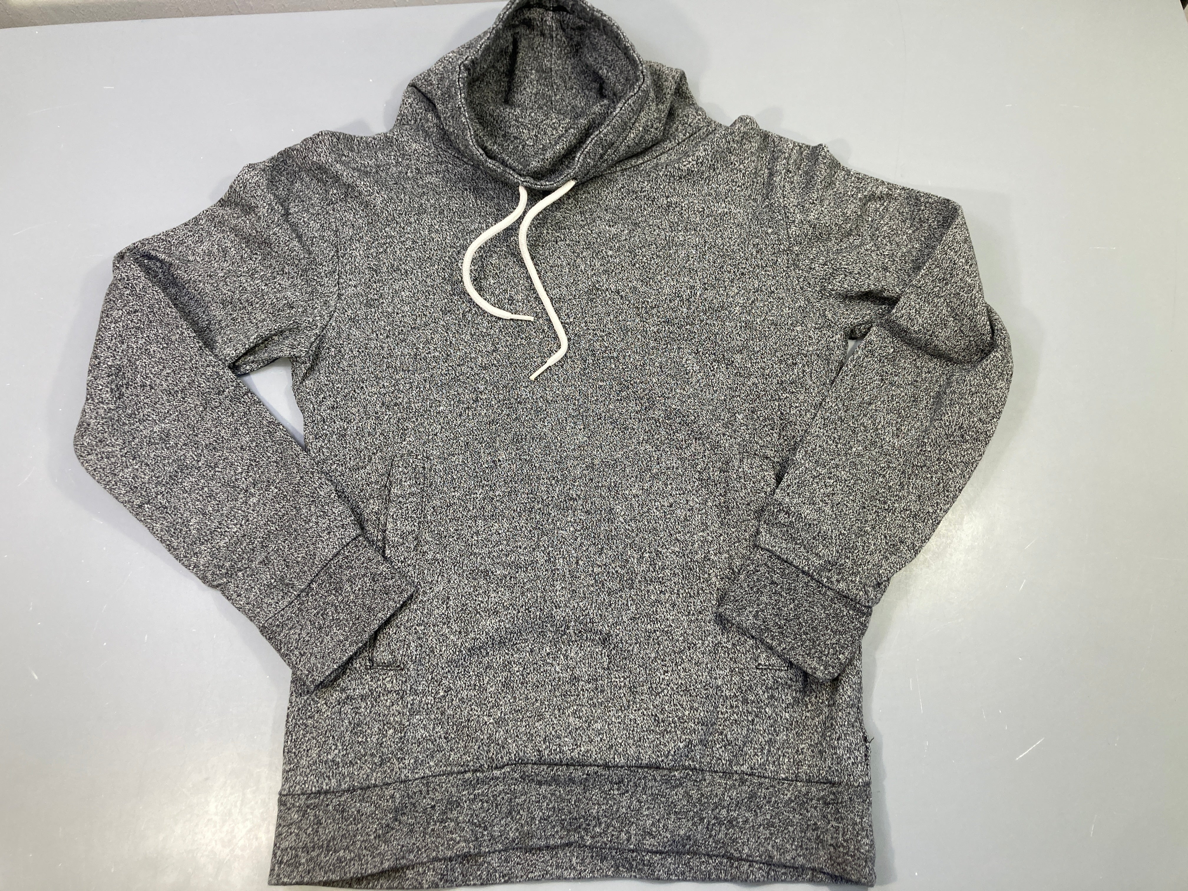 Sweat gris moucheté col montant