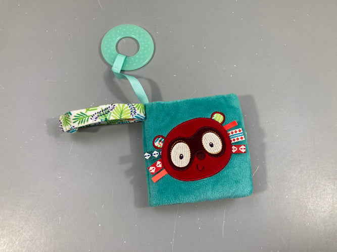 Livre textile lémurien Georges, moins cher chez Petit Kiwi