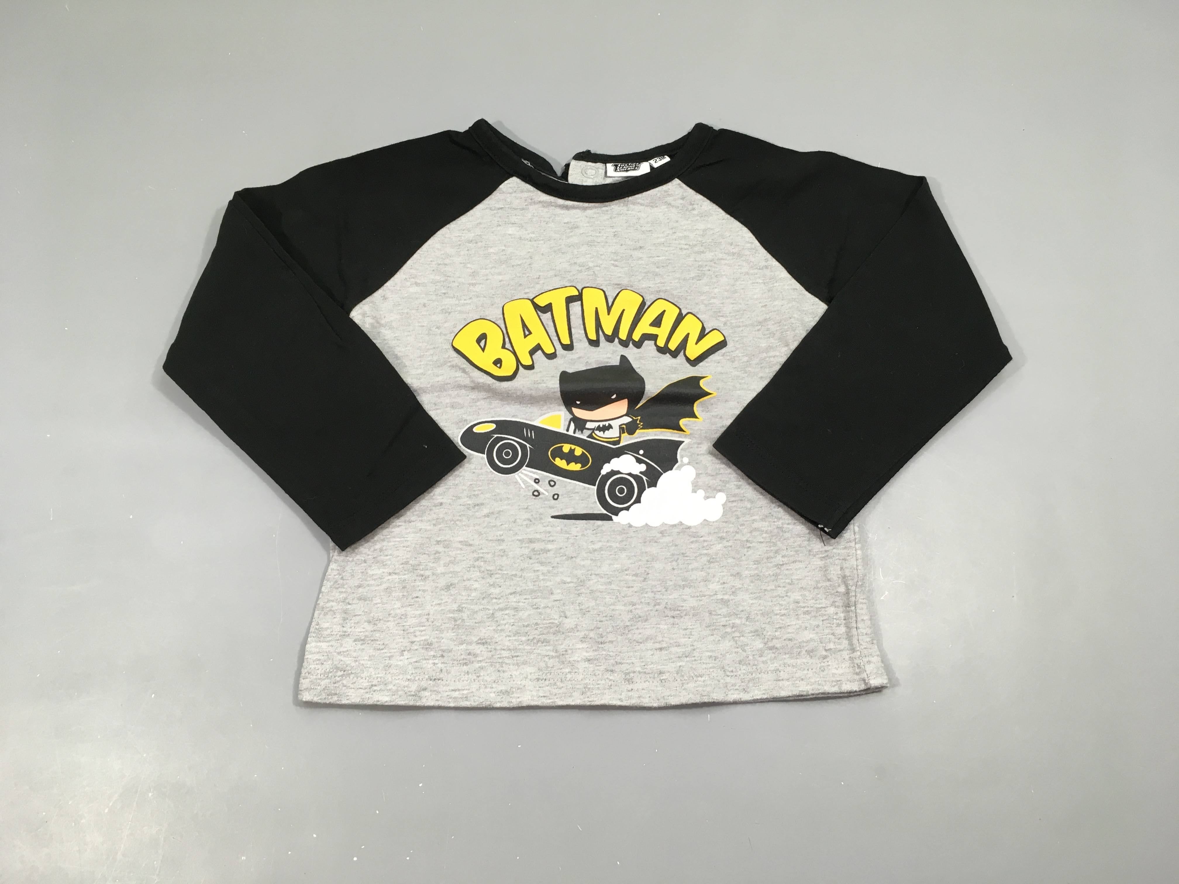 T-shirt m.l gris/noir Batman, 100% coton