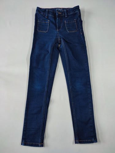 Jeans skinny bleu foncé poches sur le devant, moins cher chez Petit Kiwi