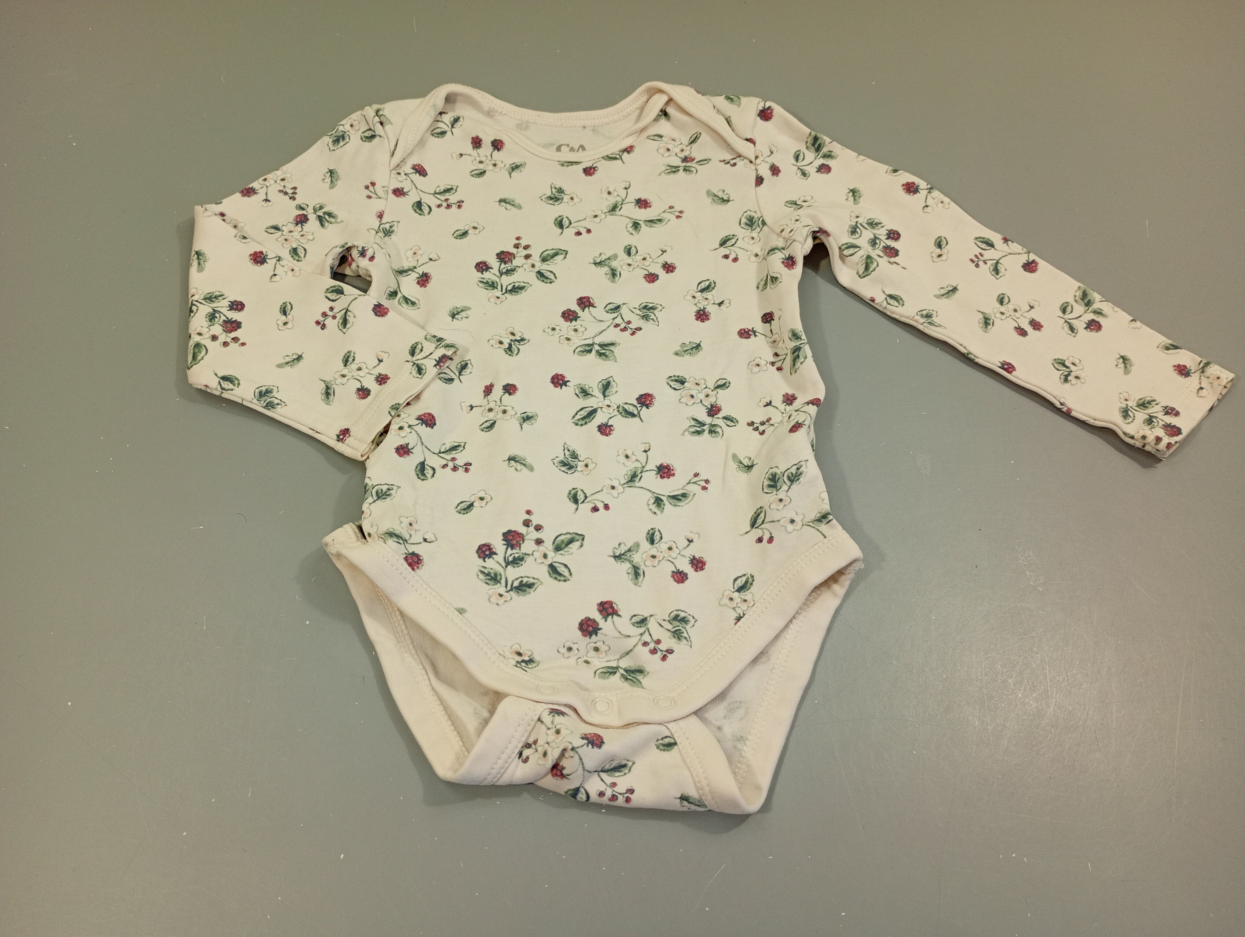 Body m.l blanc à fleurs