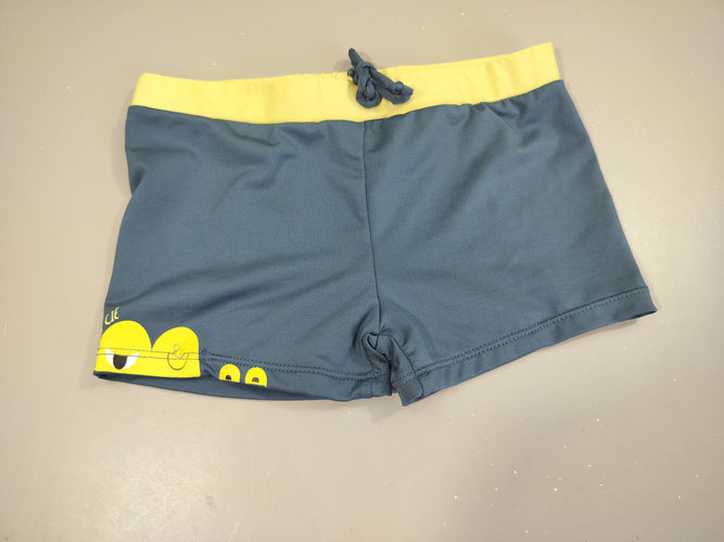 Maillot boxer bleu , vert têtes de  grenouilles, moins cher chez Petit Kiwi