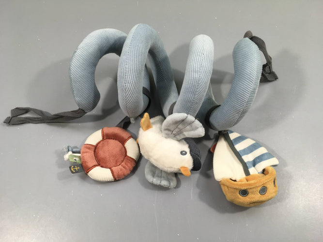 Spirale d'activités bleue , bâteau, mouette , bouée Little Dutch, moins cher chez Petit Kiwi