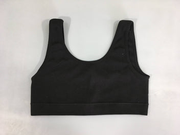 Brassière noire côtelée