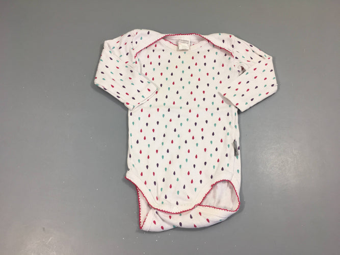 Body m.l blanc gouttes, moins cher chez Petit Kiwi
