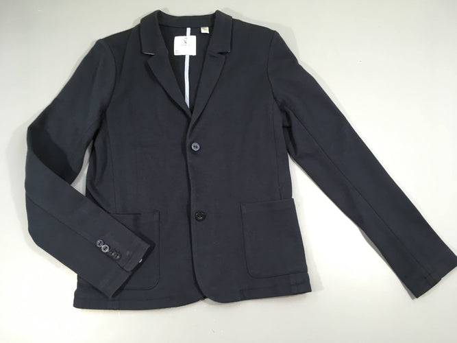 Veste blazer/costume molleton bleu foncé, moins cher chez Petit Kiwi