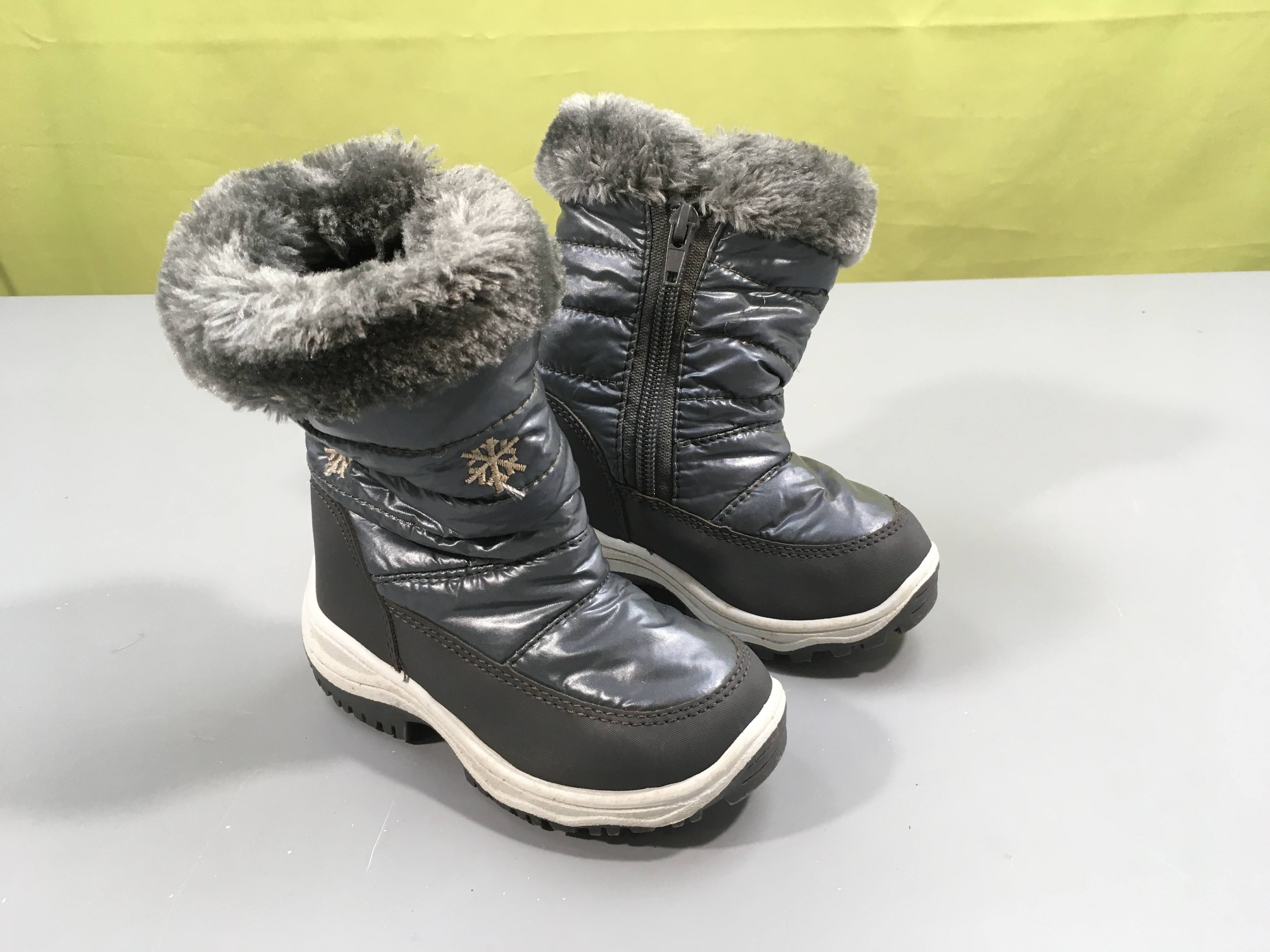 Bottes Après-ski grise flocons