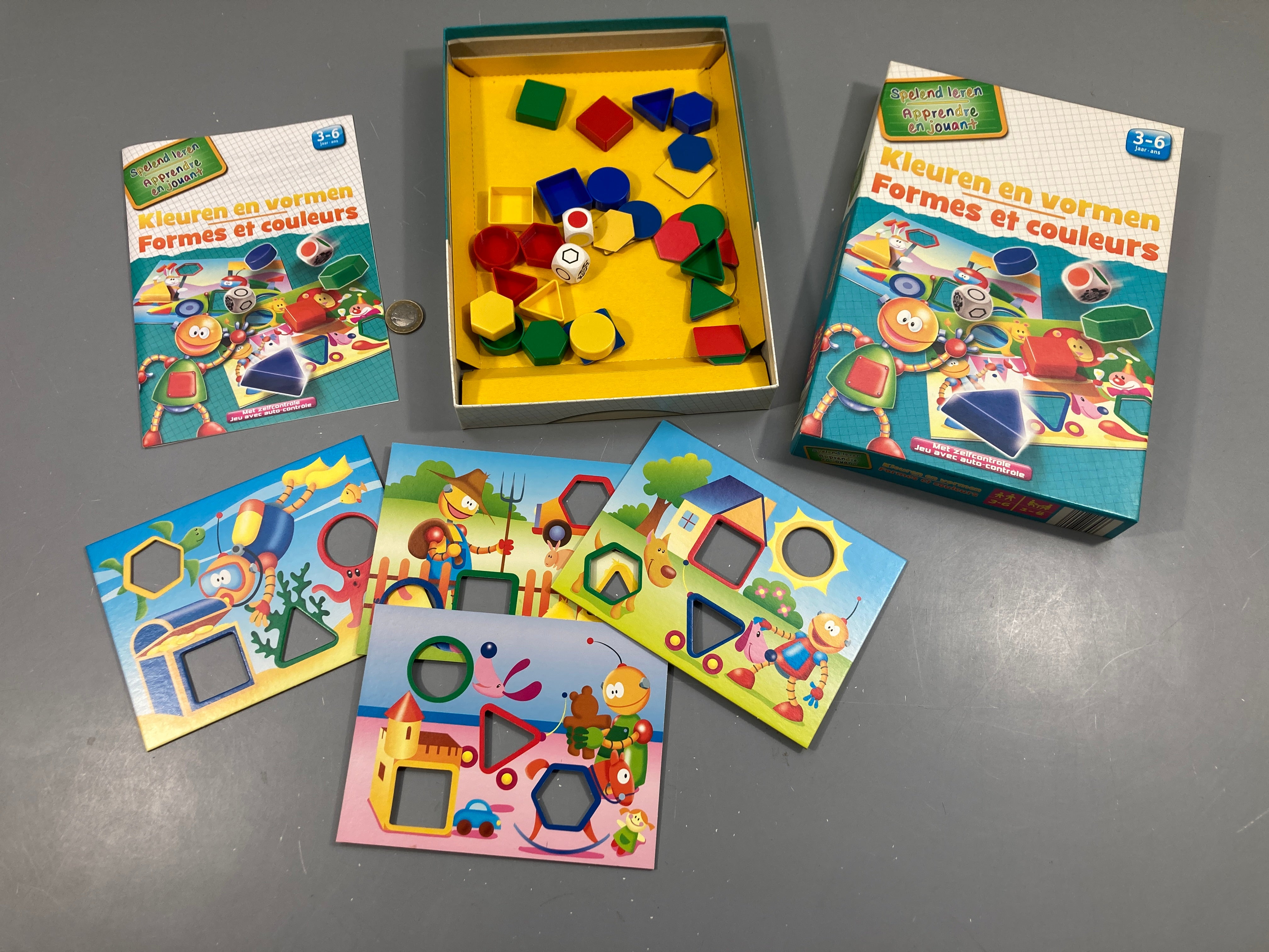 Formes et couleurs, apprendre en jouant, 3-6ans - complet