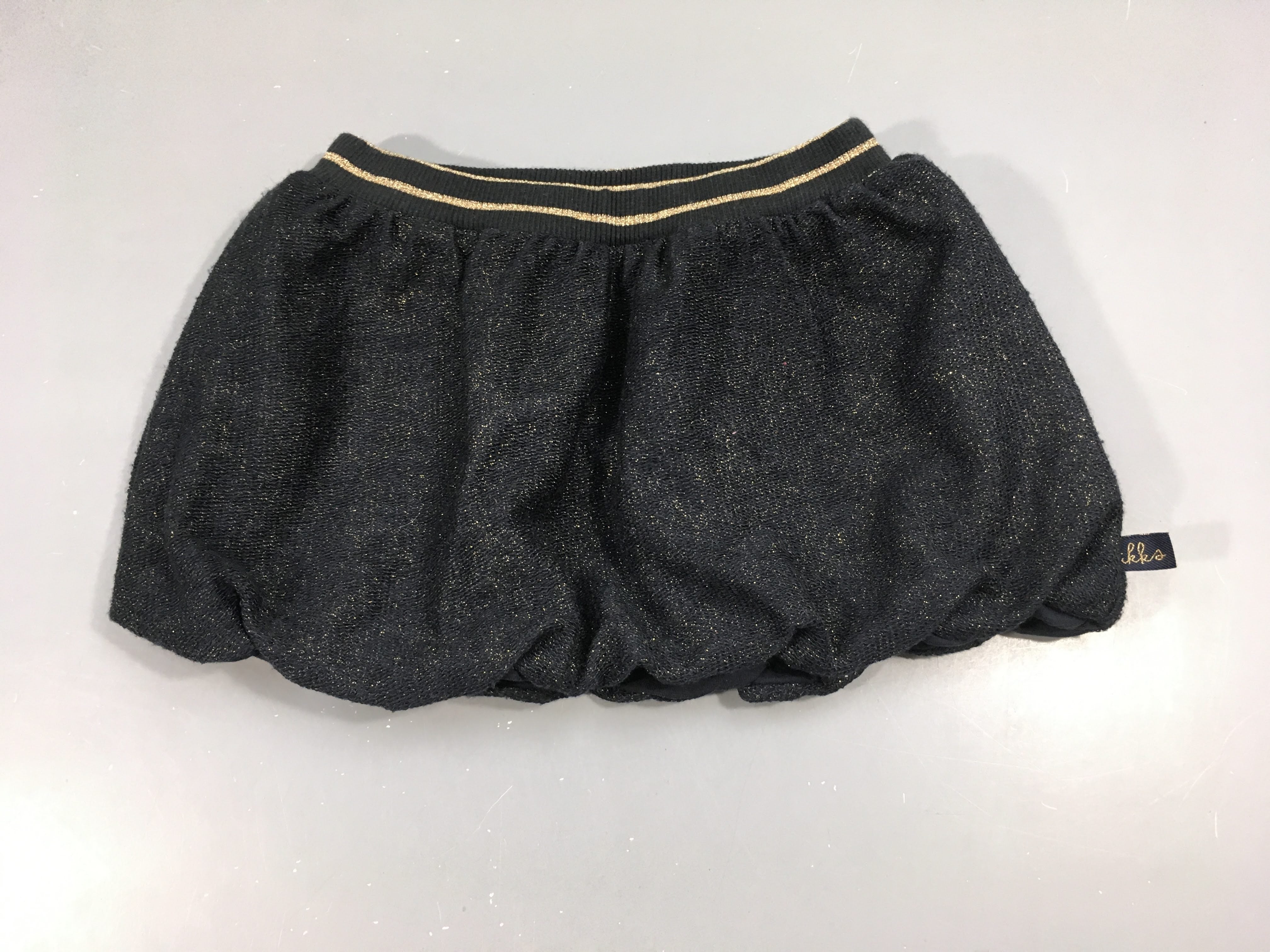 Jupe réversible bleu foncé irisé doré