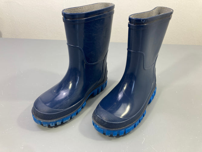 Bottes de pluie bleu marine semelle bleue, 28, moins cher chez Petit Kiwi