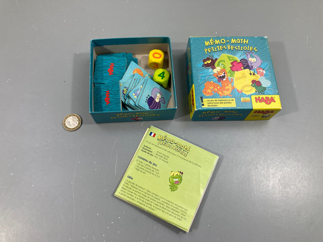 Mémo-math petites bestioles, 6+ - complet, moins cher chez Petit Kiwi