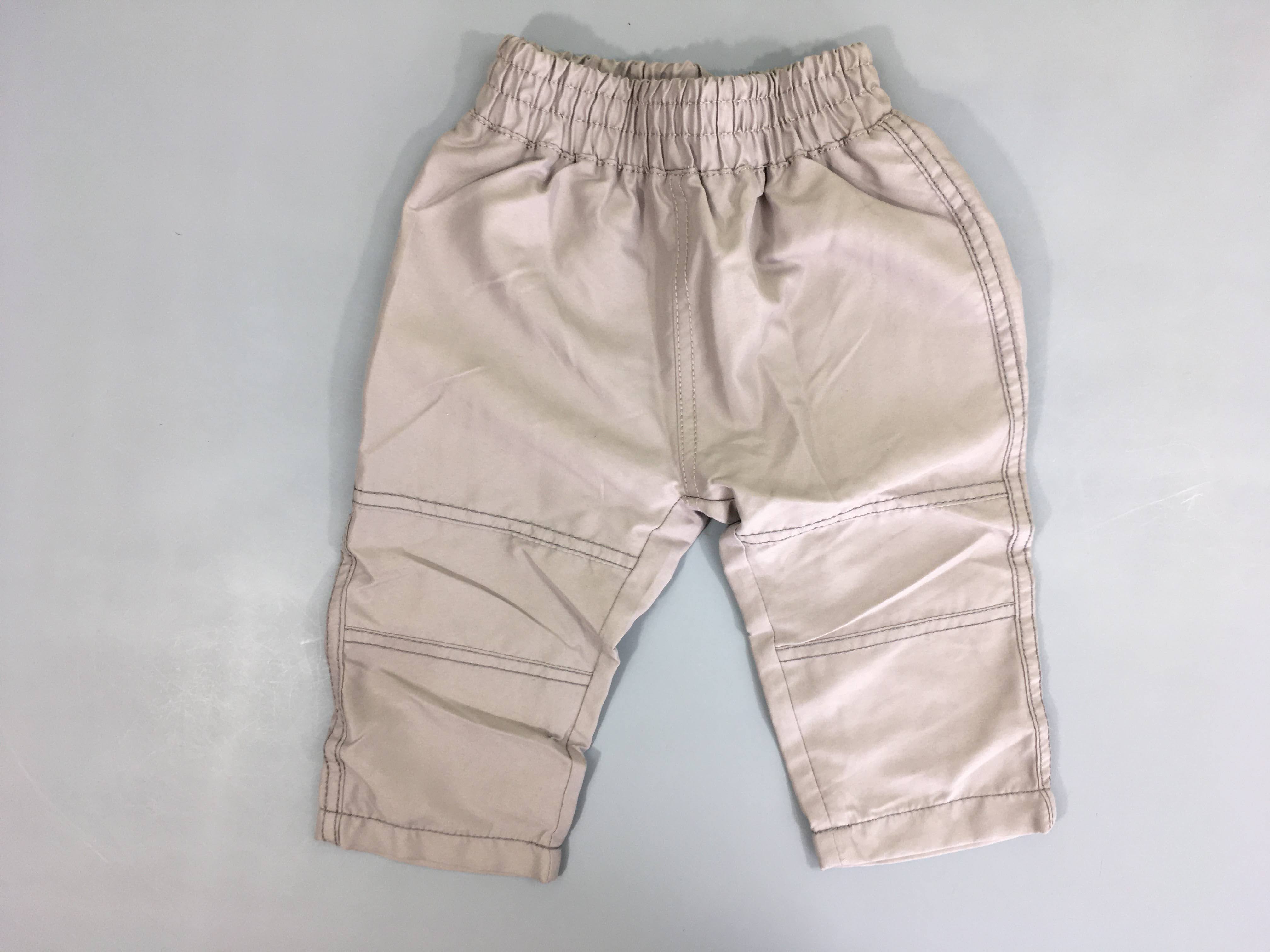 Pantalon gris clair doublé jersey