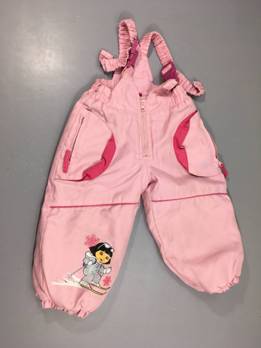 Salopette ski textile rose Dora-Légères taches, moins cher chez Petit Kiwi