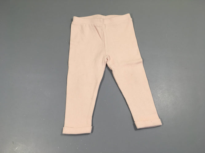Legging côtes rose à revers, moins cher chez Petit Kiwi