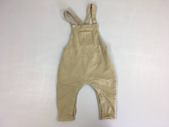 Salopette molleton kaki, moins cher chez Petit Kiwi