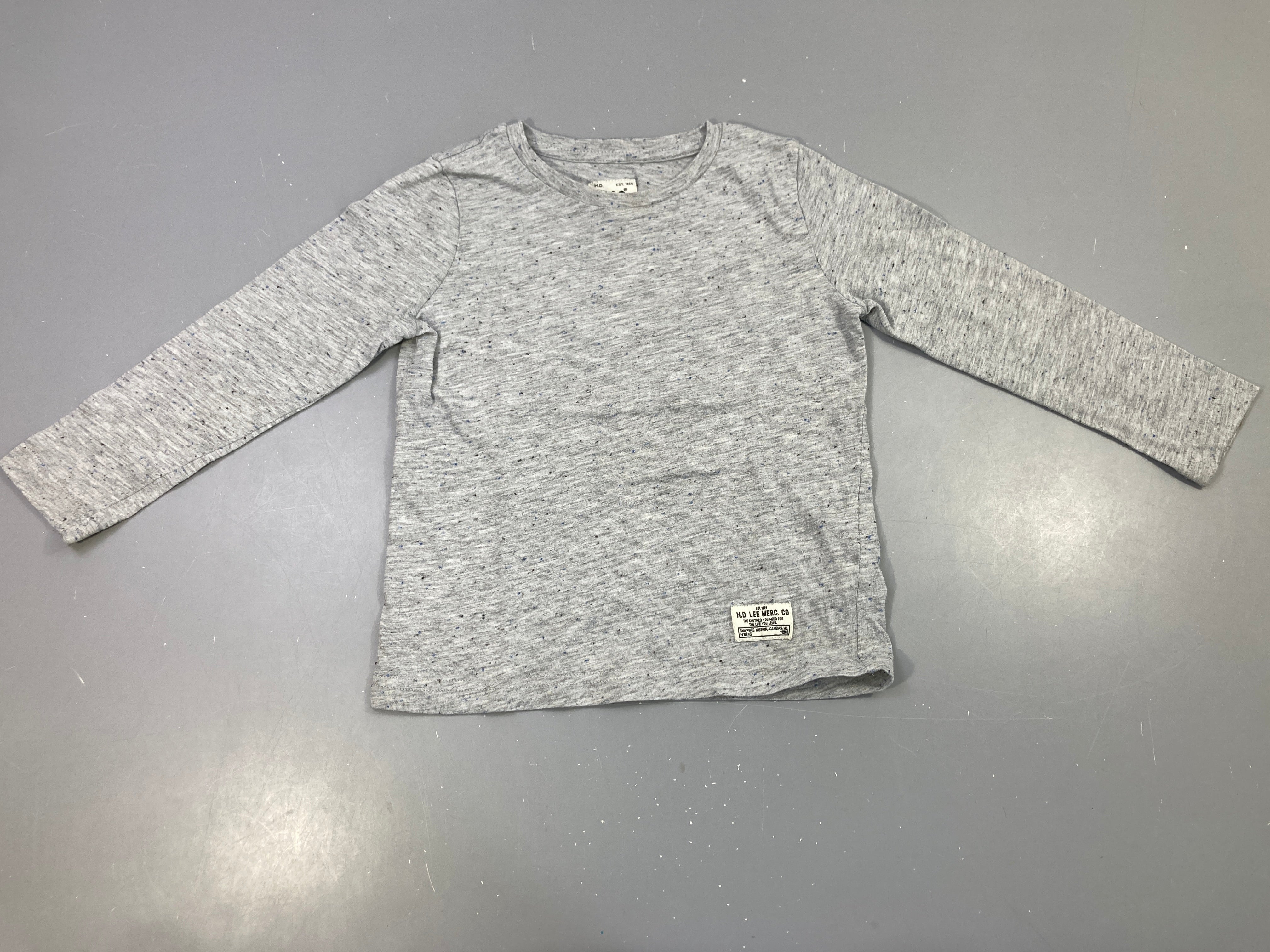T-shirt m.l moucheté gris chiné H.D. Lee, bouloché