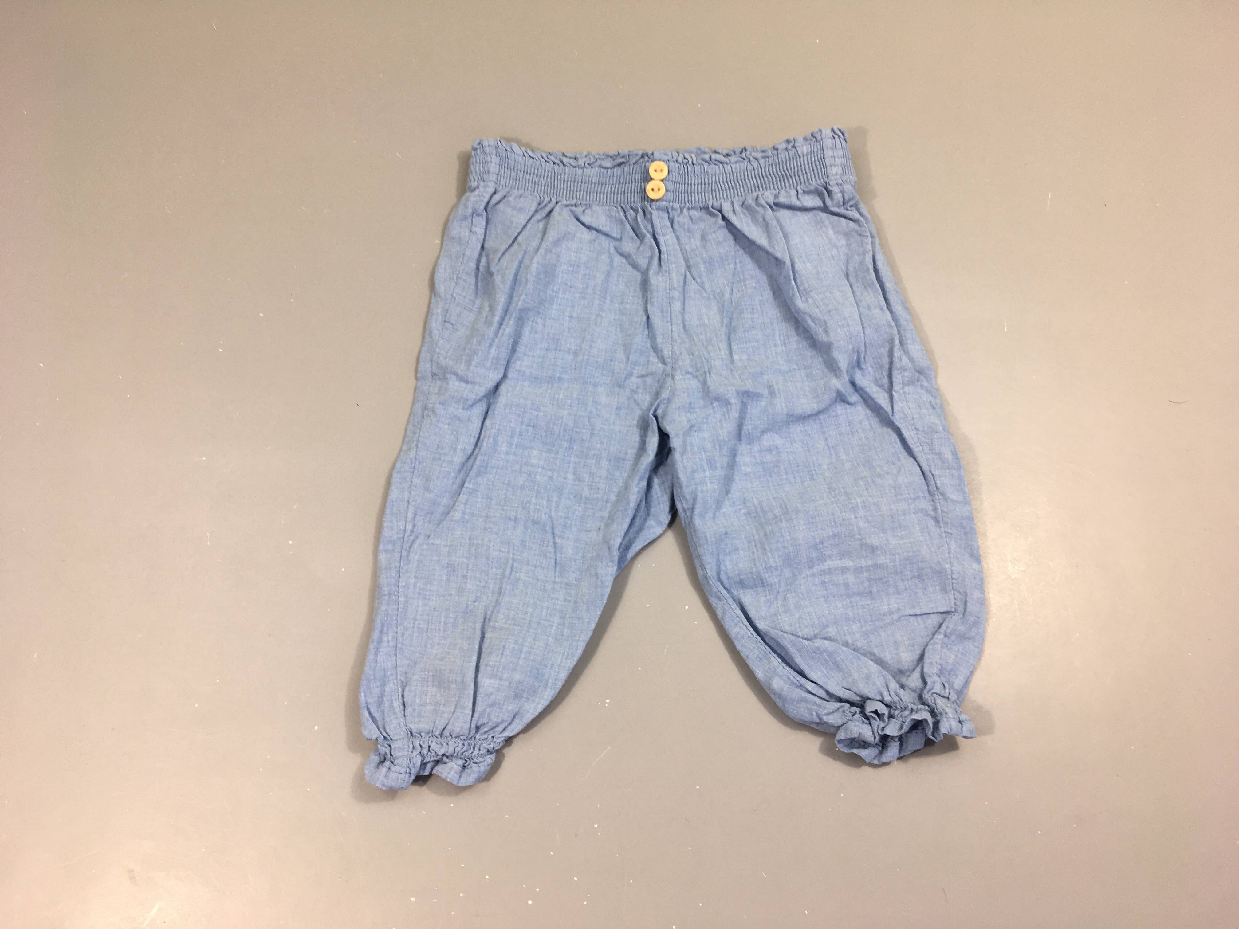 Pantalon fin coton denim