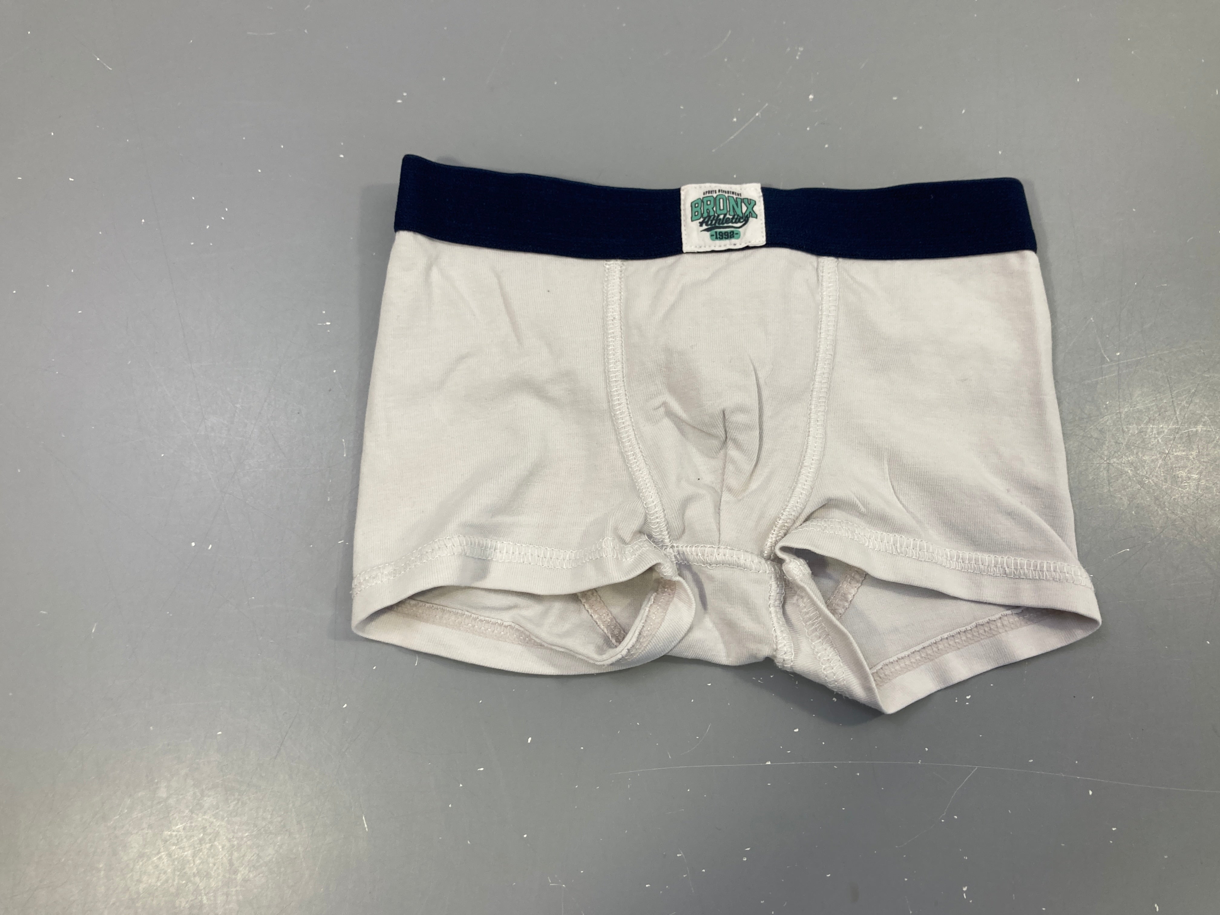 Boxer beige ceinture marine 