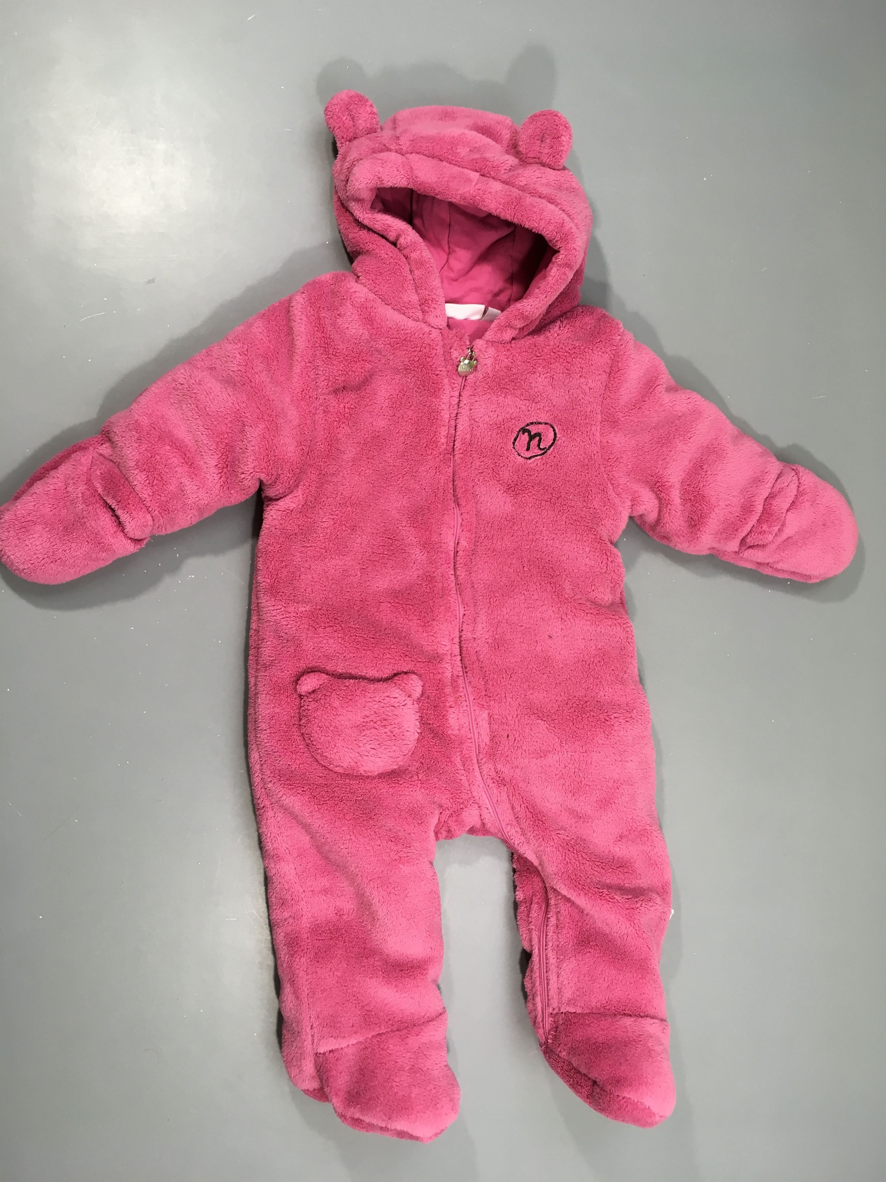 Combinaison pilote rose velours