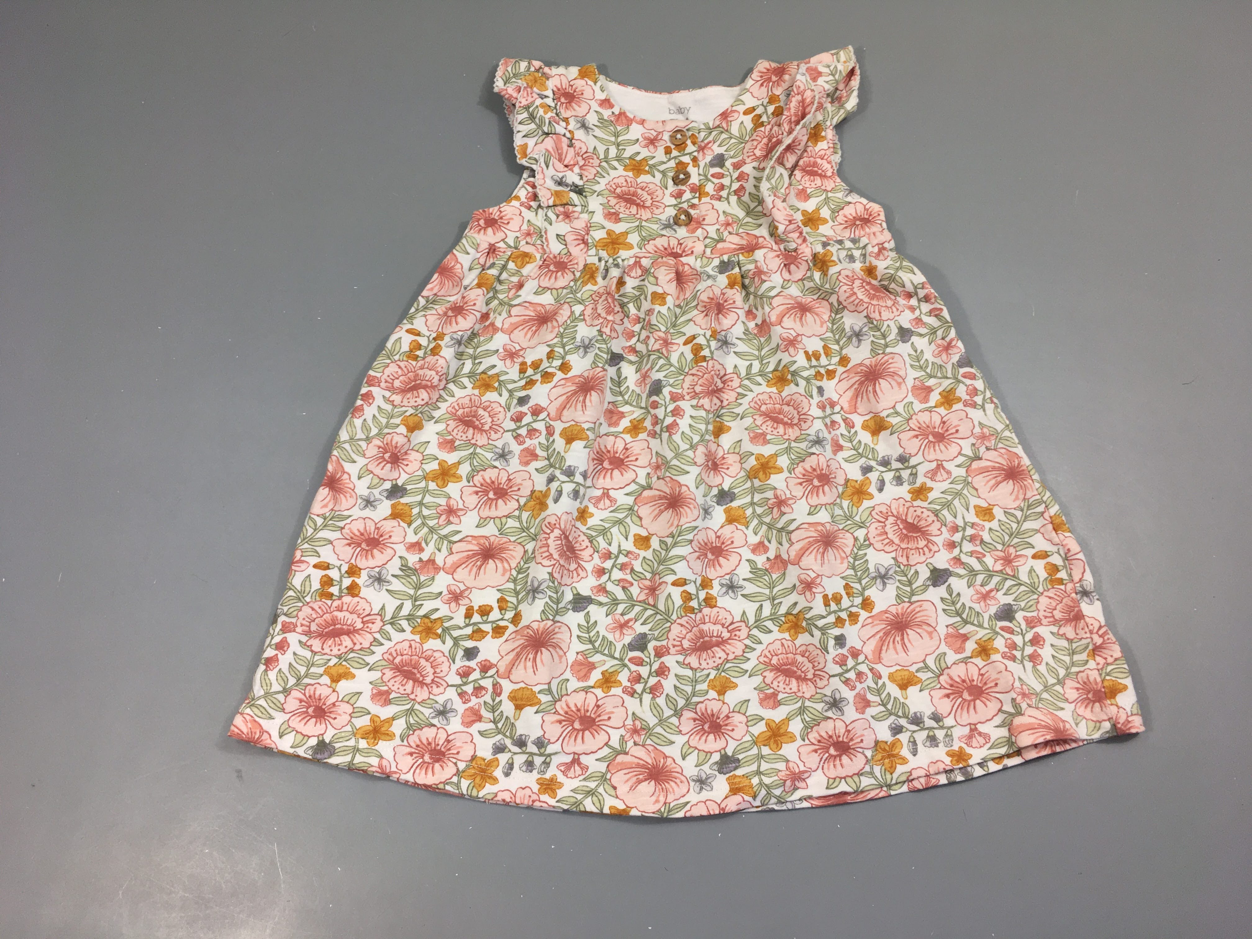 Robe m.c molleton blancfleurs