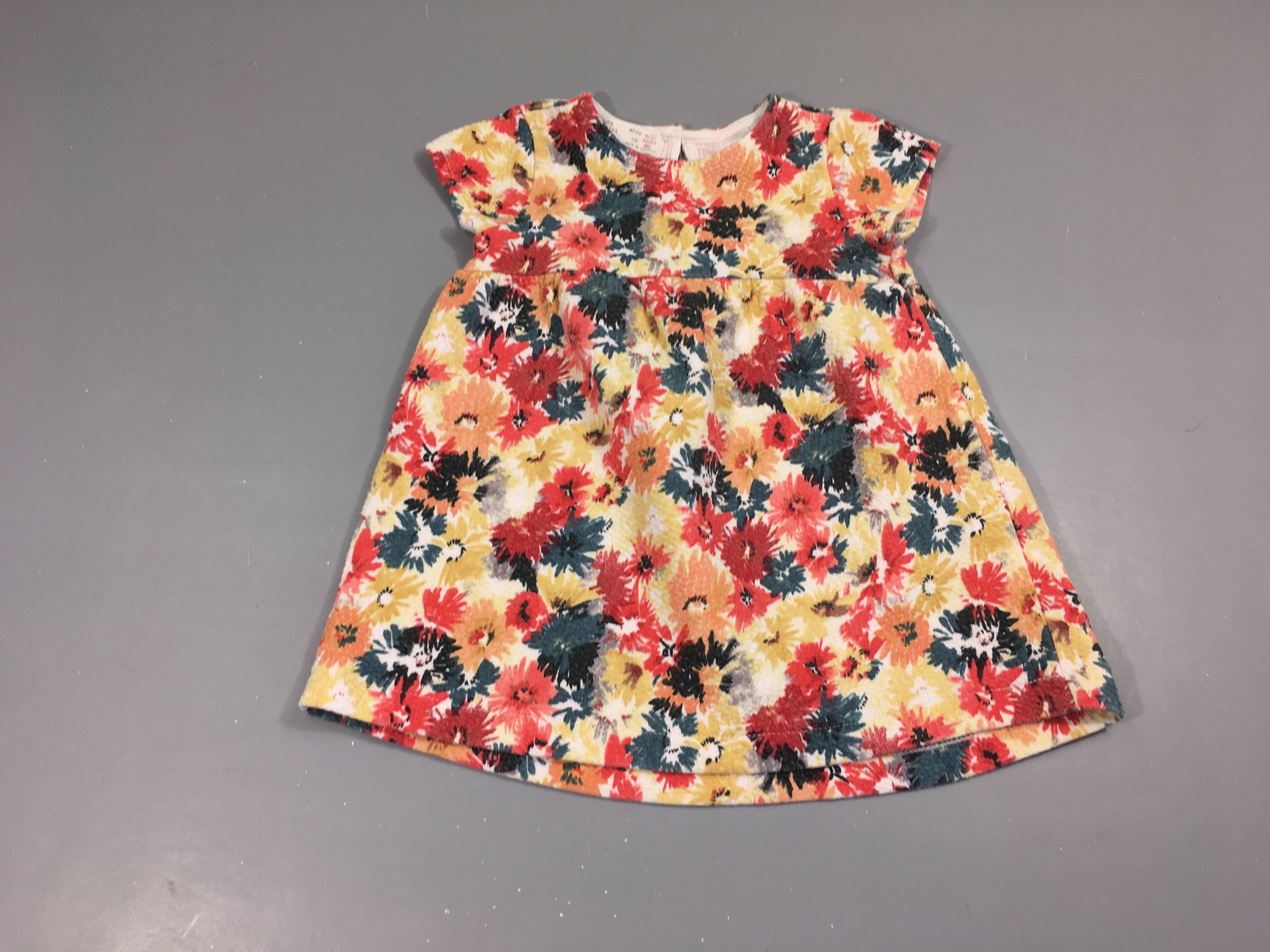 Robe m.c molleton texturé fleurs