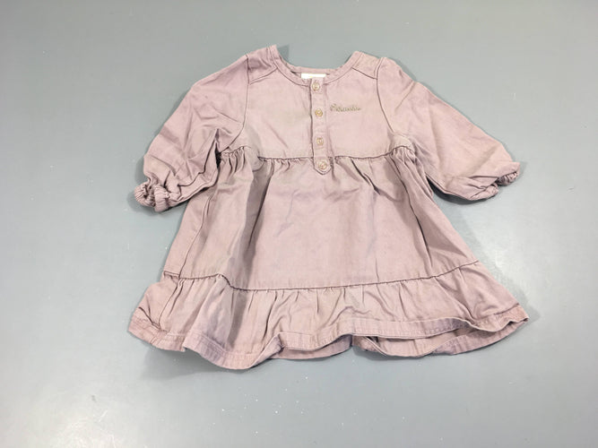 Robe m.l coton parme Adorable, moins cher chez Petit Kiwi