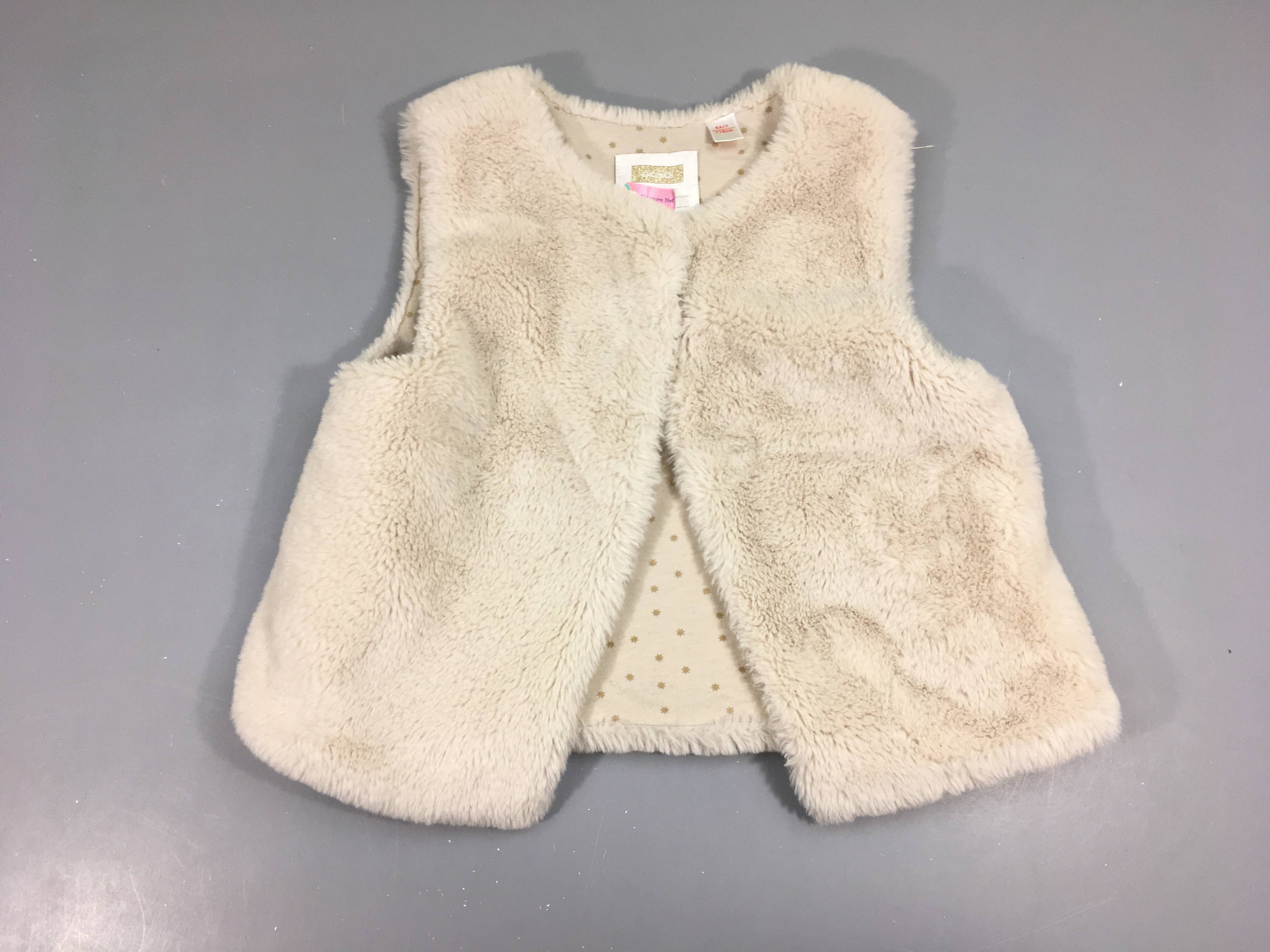 Gilet de berger peluche beige