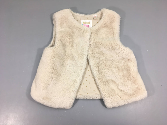 Gilet de berger peluche beige, moins cher chez Petit Kiwi