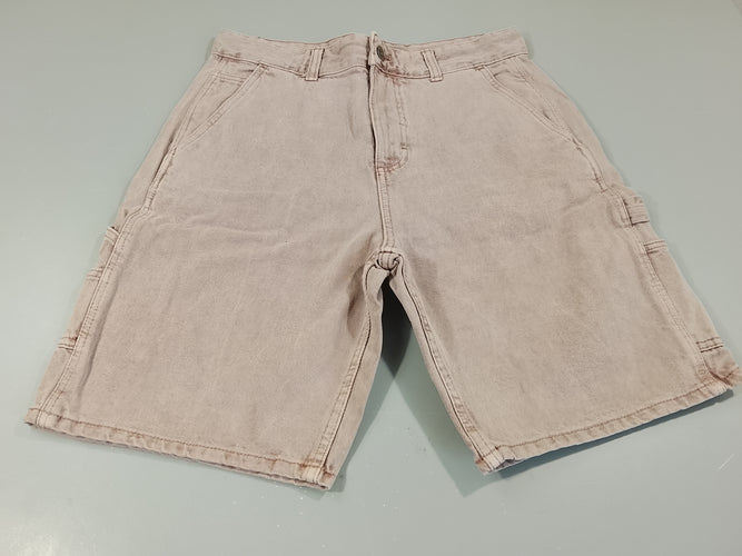 Bermuda denim brun clair, moins cher chez Petit Kiwi