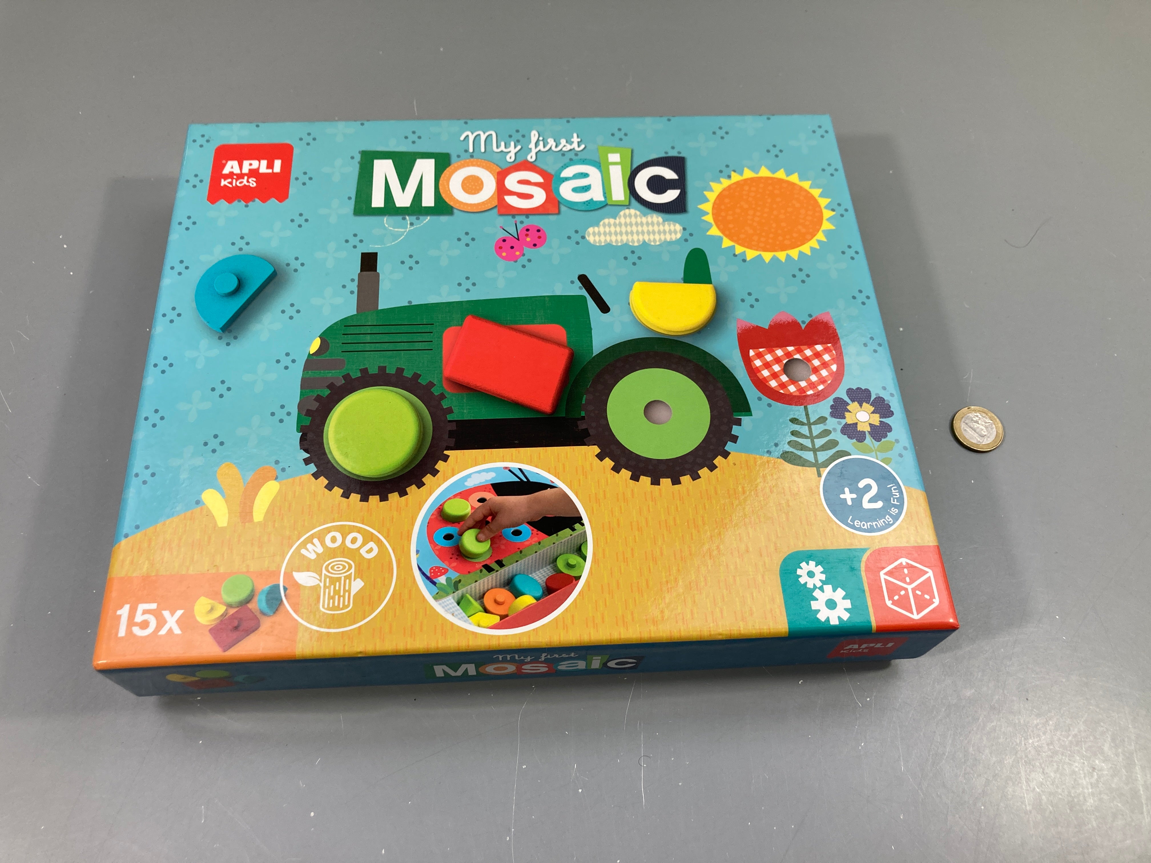 Parfait état-My first Mosaïc en bois +2a  Complet! ApliKids