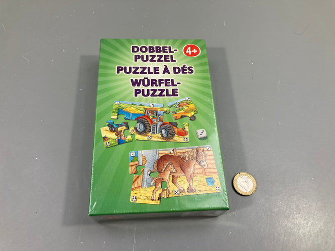 Neuf-Sous-blister-Puzzle à dés La ferme +4a, moins cher chez Petit Kiwi